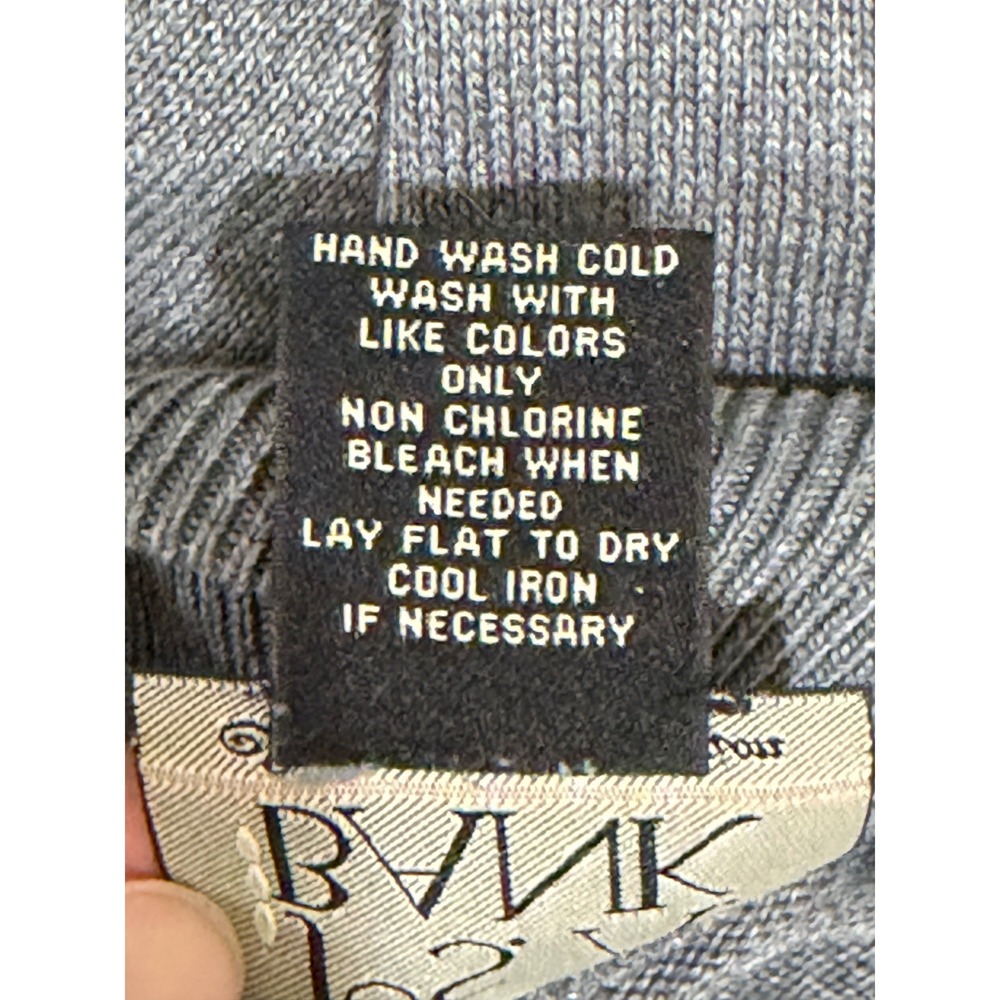 Jos. A. Bank Signature Collection Mens Gray 100% Silk Mock Neck Sweater Large - Picture 4 of 4